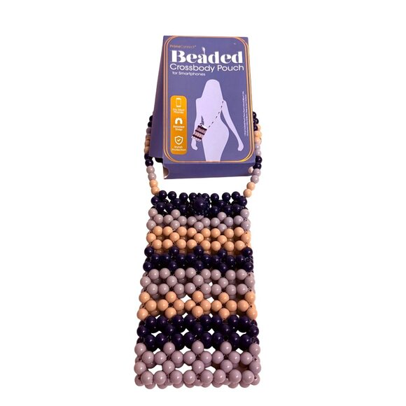 PrimeConnect Beaded Crossbody Pouch Smartphones Blue Gray Boho Y2K Phone Fashion - Picture 16 of 16